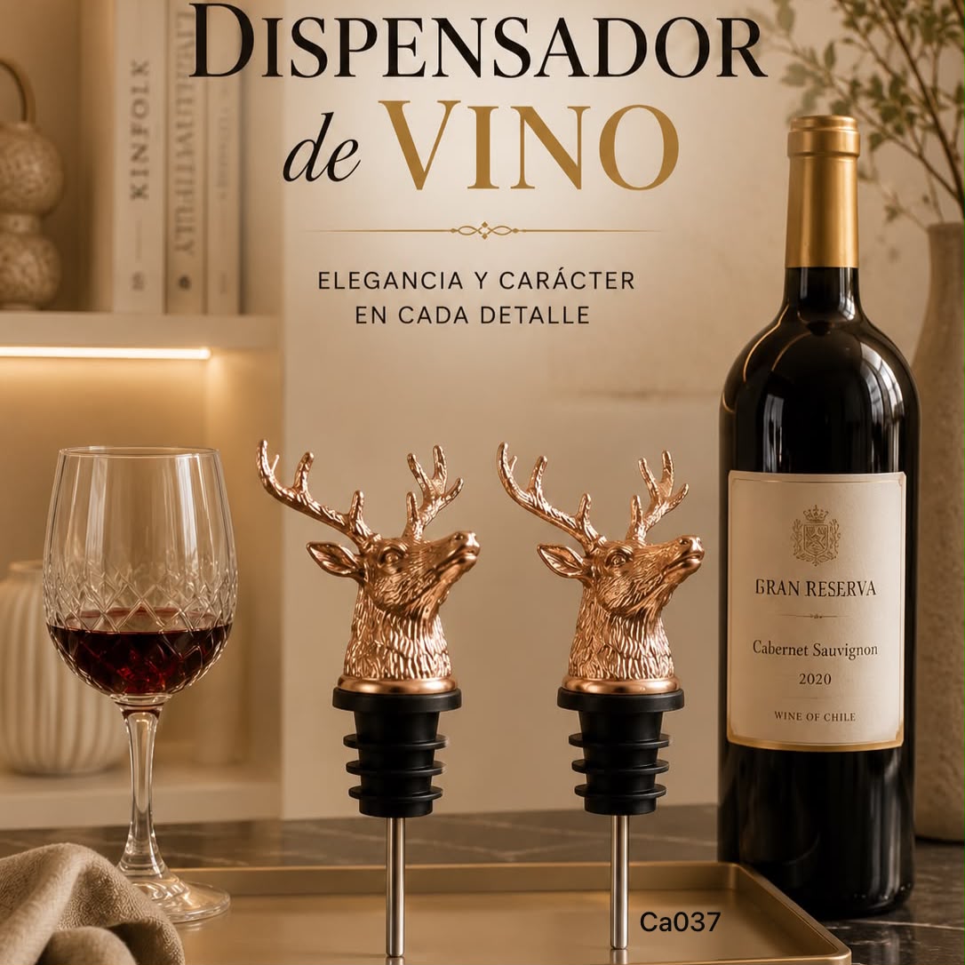Dispensador de botellas metalico venado oro rosa 11.5*6cm